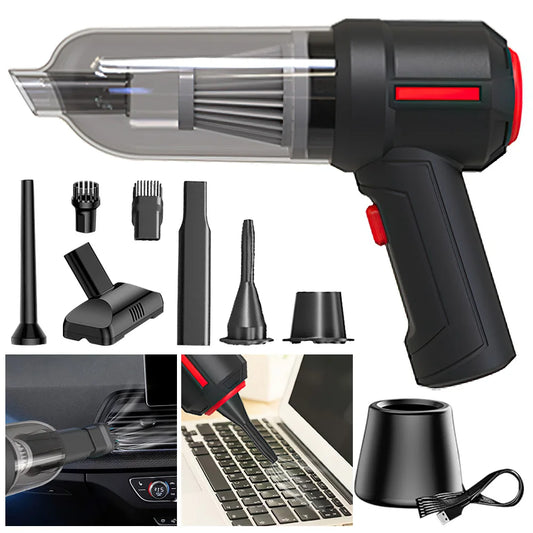 Handheld Vacuum Cleaner Portable Air Duster Wet/Dry Wireless Mini Electric Air Blower for Car Sofa Computer Keyboard