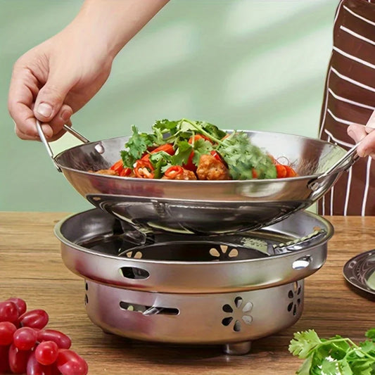 stainless steel honeycomb skillet non-stick with handle scratch-resistant 1pc 25cm/11.42inch cooking pasta steak porridge ramen