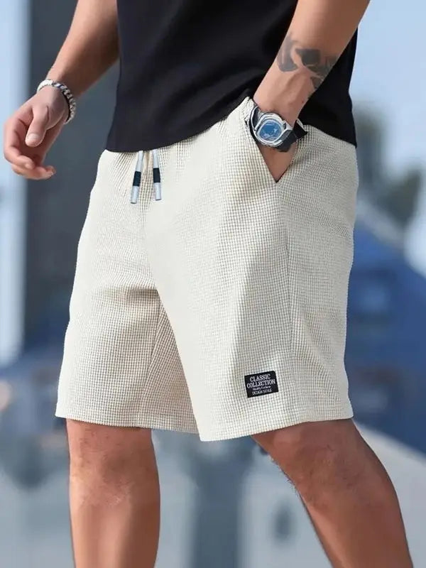 Men's Shorts, Casual Beach Shorts New Fashion Textured Fabric Breathable  Suitable for Both Daily Wear and Sports