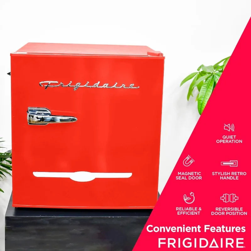 Frigidaire EFR176 Retro Compact Mini Refrigerator with Built-in Bottle Opener for Office, Bedroom, Dorm Room