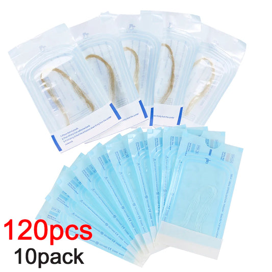 12-120Pcs Protein Thread No Needle Gold Protein Line Absorbable Collagen for Facial Lift Anti Aging Hyaluronic Tightening Skin