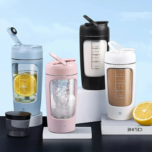 USB Electric Portable  Protein  Shaker bottle, Stirring Cup Rechargeable Free Cocktail Blend