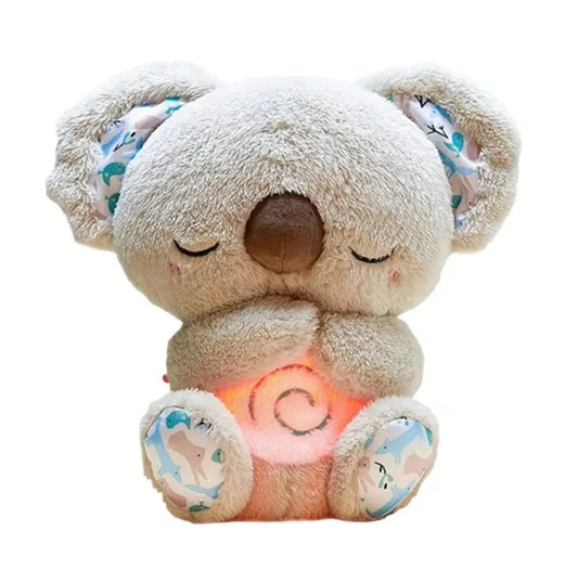 Baby Plush Doll Breathing Bear Baby Soothing Toy Kids Music Playmate Sleeping Companion