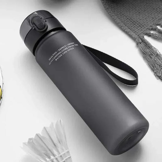 Leak proof sports water bottle with lid for hiking and outdoor use