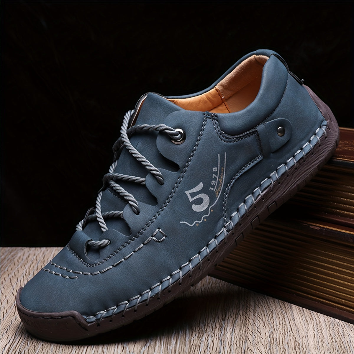 Men Handmade Stitching Casual Shoes Flats Outdoor Walking Sneakers