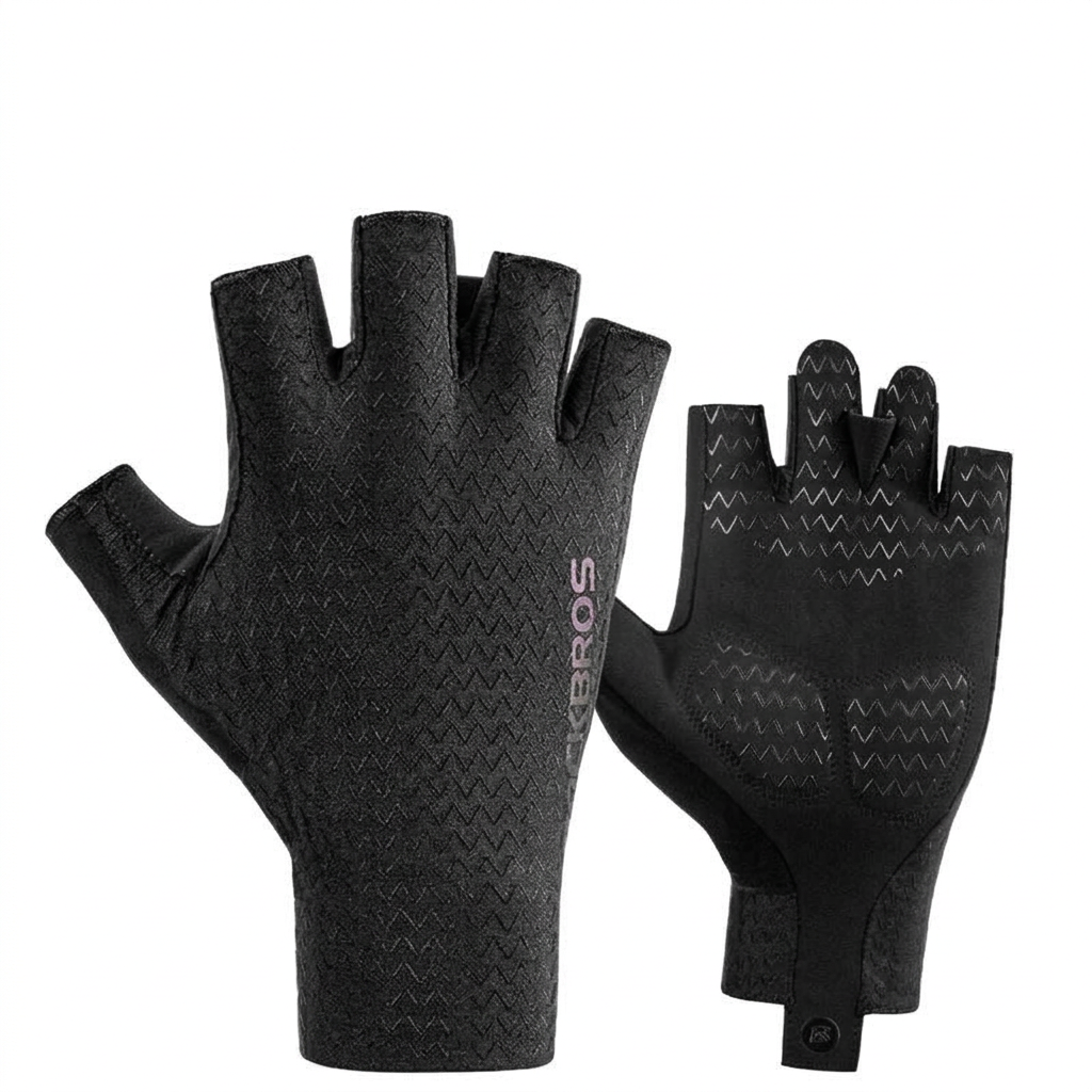 ROCKBROS Gants de Cyclisme Automne Printemps VTT Gants Vélo Rembourrage SBR Demi-Doigt Gants de Bicyclette Homme Femme Respirants Antichoc