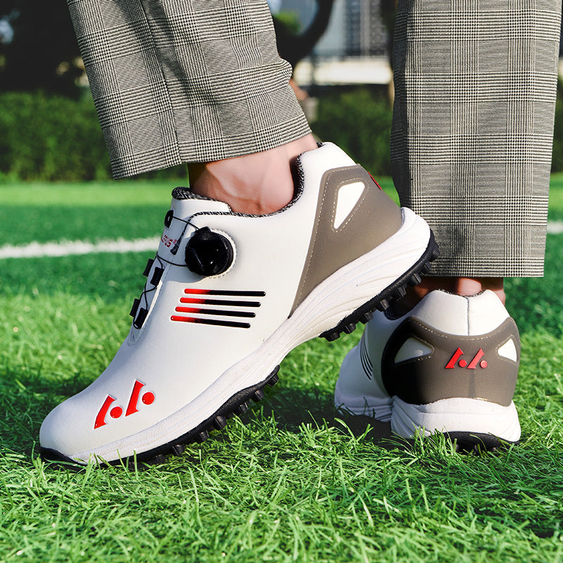 Men High Quality Golf Shoes Non Slip Button Closure Comfortable Footwear Athletic