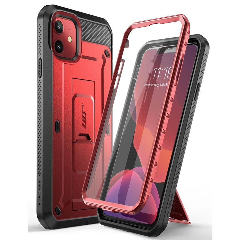 For iPhone 11 Case 6.1&quot; (2019 Release) SUPCASE UB Pro Full-Body Rugged Holster Cover with Built-in Screen Protector &amp