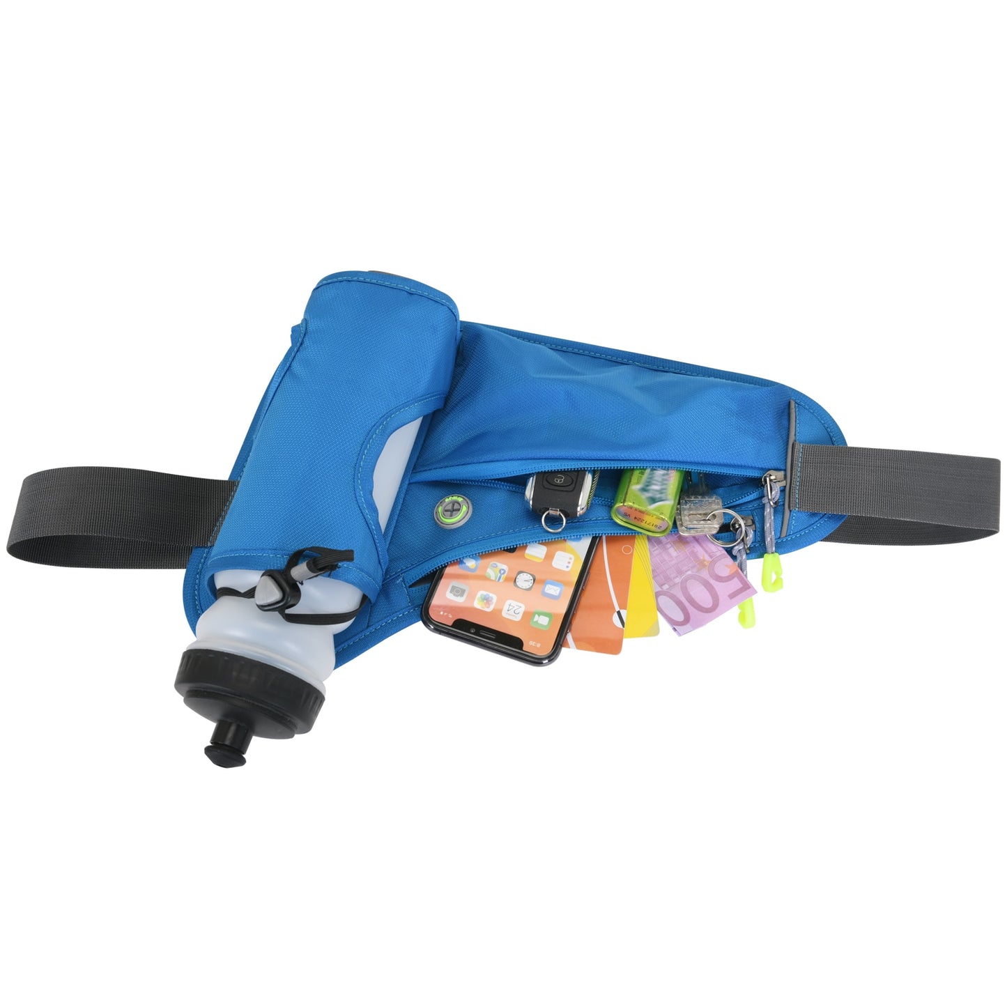 Sports Hydration Belt Bag Running Belt Waist Pack Bum Bag with Water Bottle Holder for Men Women Running Cycling Hiking Walking