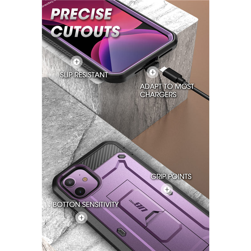 For iPhone 11 Case 6.1&quot; (2019 Release) SUPCASE UB Pro Full-Body Rugged Holster Cover with Built-in Screen Protector &amp