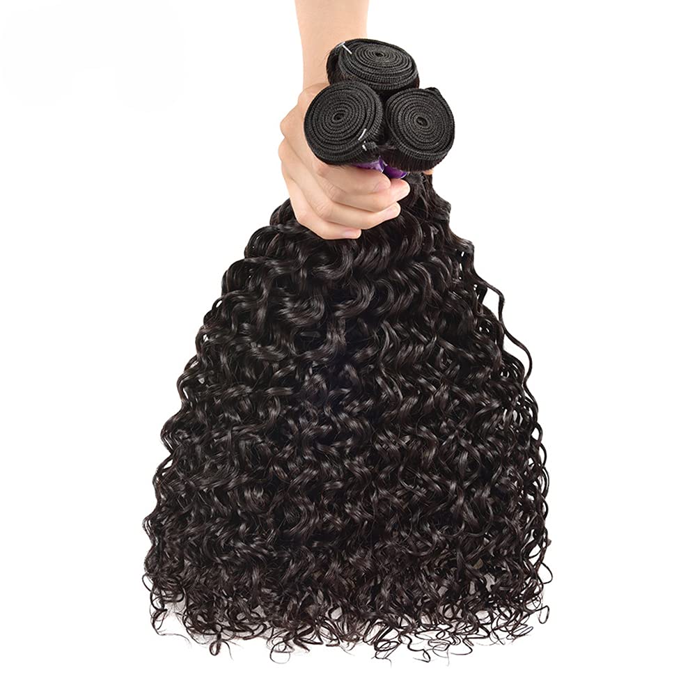 Peruvian 10A  Water Wave Bundles Unprocessed Curly Human Hair Bundles Weave Remy Water Wave Hair Extensions No Tangle 12-32&quot;