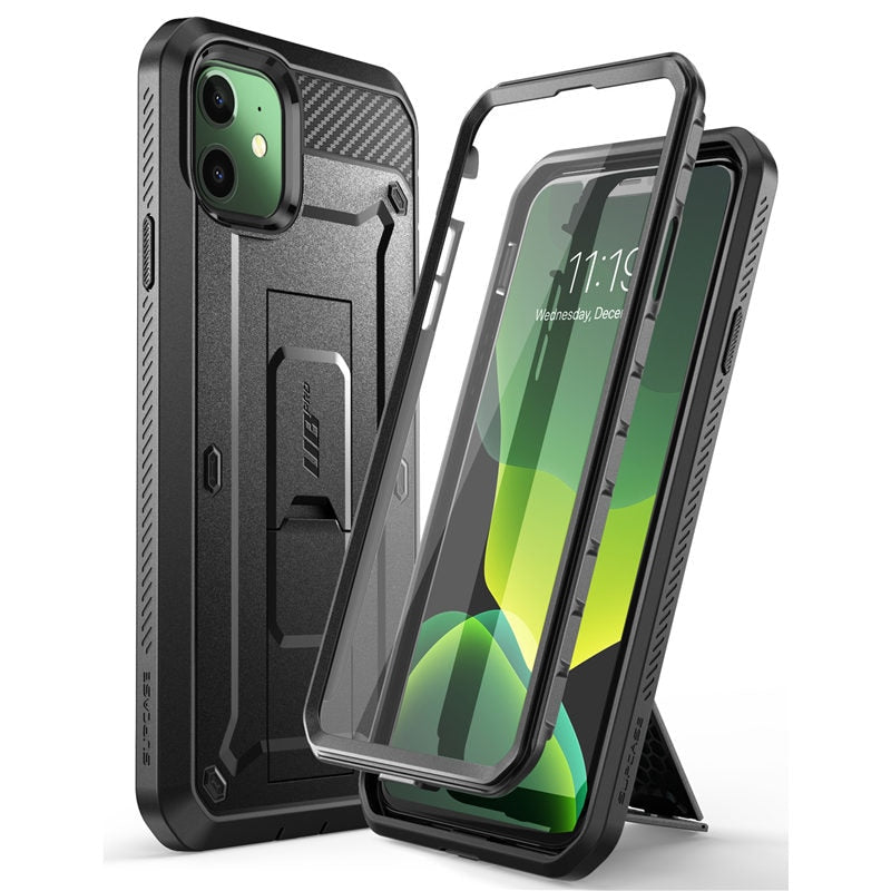 For iPhone 11 Case 6.1&quot; (2019 Release) SUPCASE UB Pro Full-Body Rugged Holster Cover with Built-in Screen Protector &amp