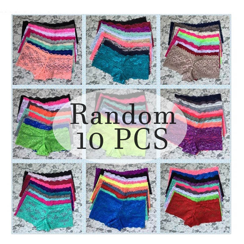 Mieriside Random 10pcs/lot Women Lace Panties Nice Comfortable Transparent Sexy Lingerie  Ladies Briefs  XS/S/M/L/XL/2XL/3XL/4XL