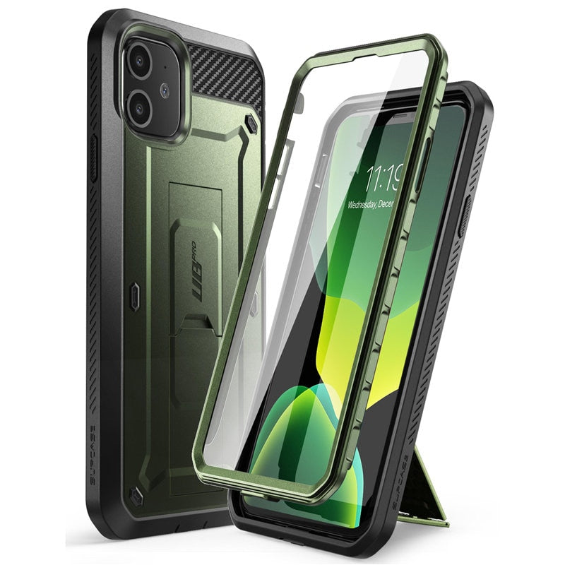 For iPhone 11 Case 6.1&quot; (2019 Release) SUPCASE UB Pro Full-Body Rugged Holster Cover with Built-in Screen Protector &amp