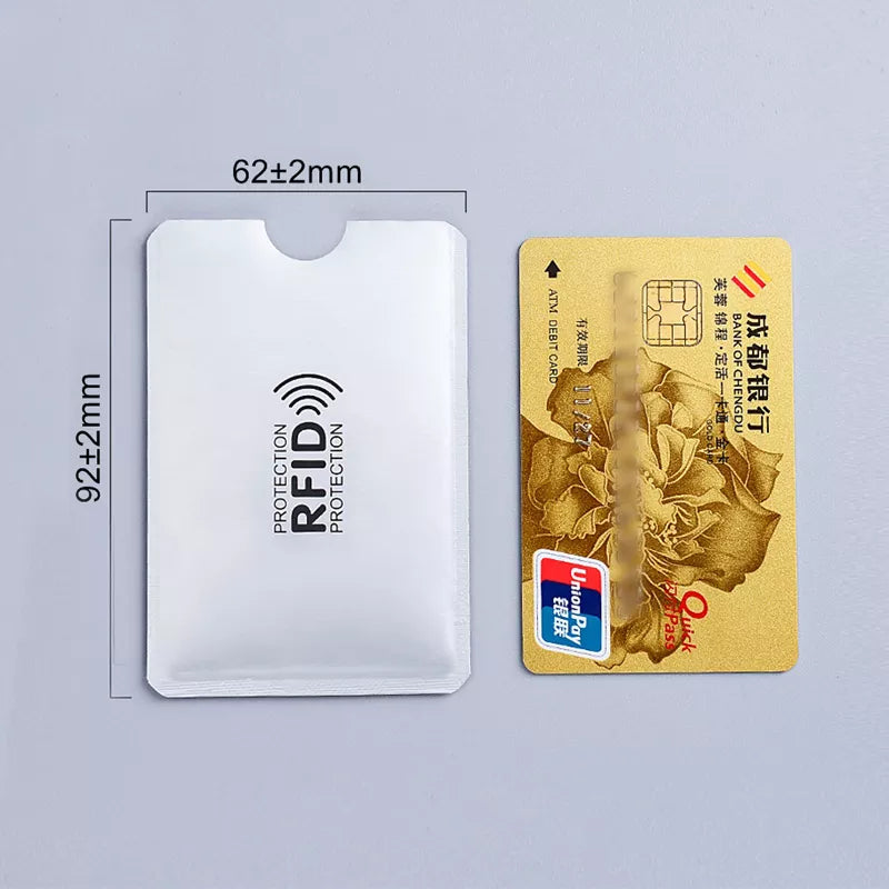 Anti Rfid Wallet Blocking Reader Lock Bank Card Holder Id Bank Card Case Protection Metal Credit NFC Holder Aluminium