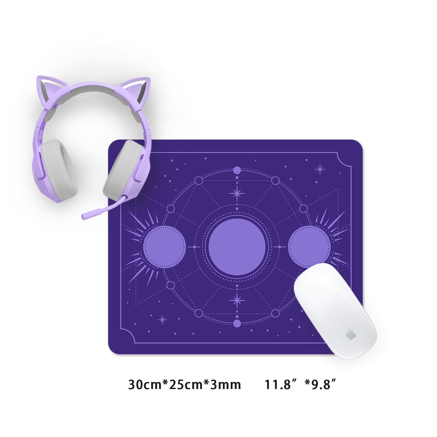 Extra Large Kawaii Purple Gaming Mouse Pad Moon Phase Magic Celestia XXL Desk Mat Water Proof Nonslip Laptop Desk Accessories