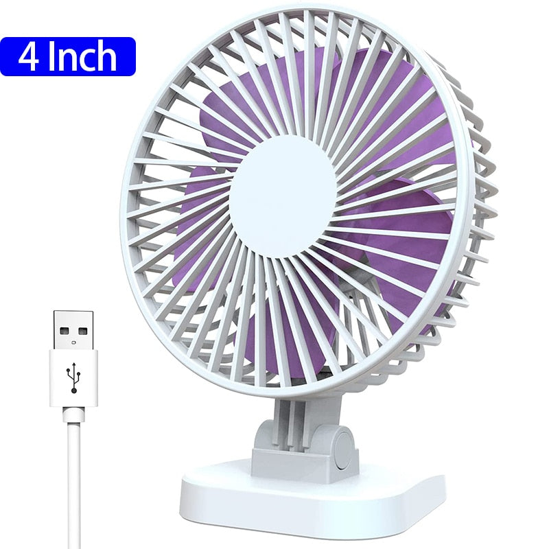 Mini USB Desk Fan Better Cooling Perfect,Strong Airflow Whisper Quiet Portable Fan for Desktop Office Table,3 Speeds,4.9 ft cord