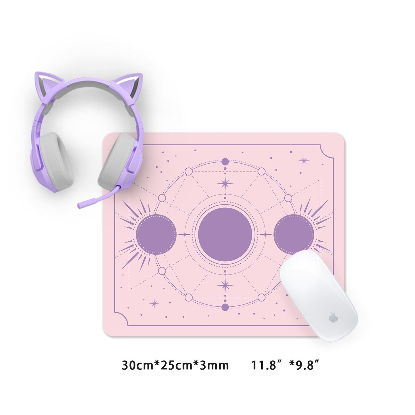 Extra Large Kawaii Purple Gaming Mouse Pad Moon Phase Magic Celestia XXL Desk Mat Water Proof Nonslip Laptop Desk Accessories