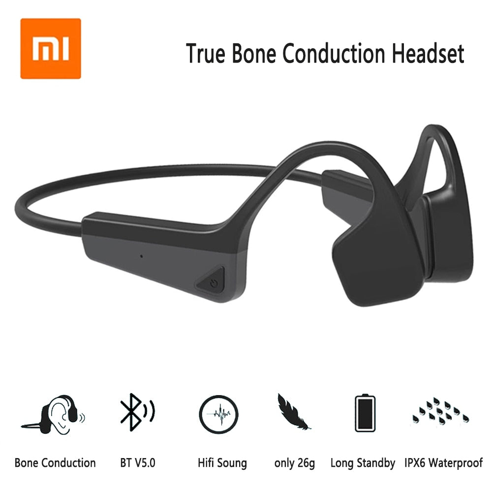 Xiaomi Bone Conduction Sports Headphones Wireless Earphone Bluetooth-Compatible Headset TWS Hands-free With Mic For Running