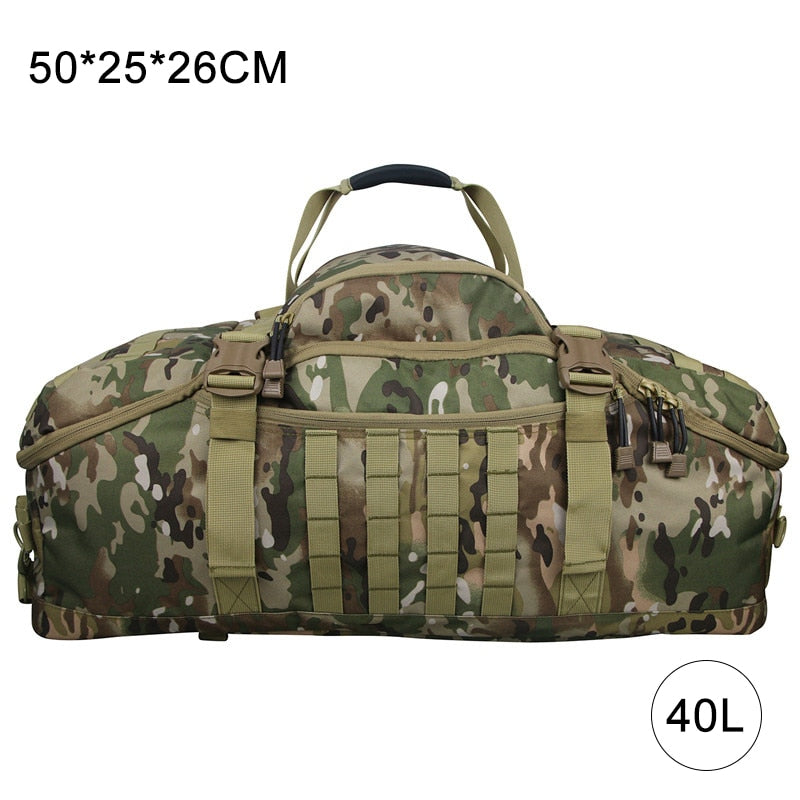 40L 60L 80L Waterproof Travel Bags Large Capacity Luggage Bags Men Duffel Bag Travel Tote Weekend Bag Military Duffel Bag