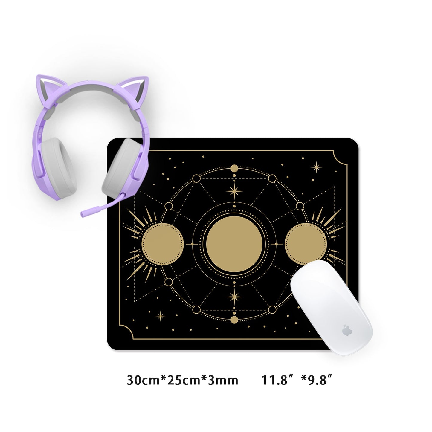 Extra Large Kawaii Purple Gaming Mouse Pad Moon Phase Magic Celestia XXL Desk Mat Water Proof Nonslip Laptop Desk Accessories