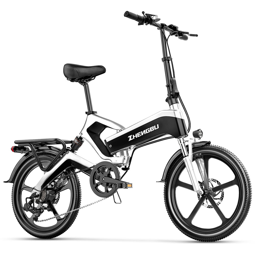 ZHENGBU Adult Electric Bicycle 500W K6 20 Inch Foldable Electric Bike 48V 12.8AH Li-ion Battery Urban Ebike With Shimano 7 Speed